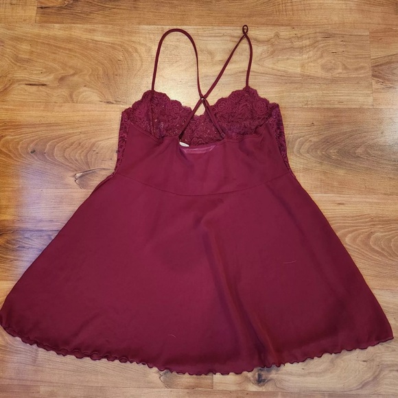 victorias secret lingerie large Babydoll Dark Red - Picture 2 of 4